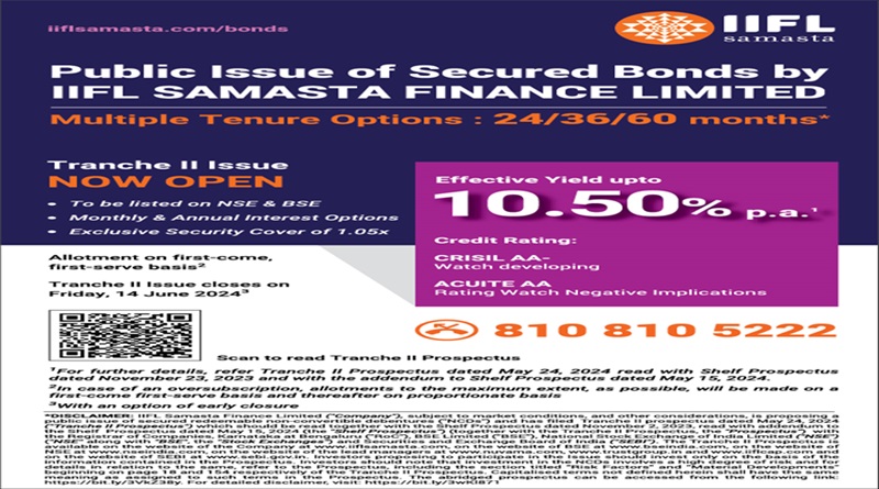 Earn Up to 10.5% with IIFL Samasta's Rs. 1,000 Crore Bond Issue