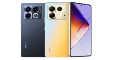 Infinix Note 40X 5G: MediaTek Dimensity 6300, 108MP camera, 5,000mAh battery, 6.78" FHD+ display, Android 14, 8GB RAM, 256GB storage, glossy blue design.