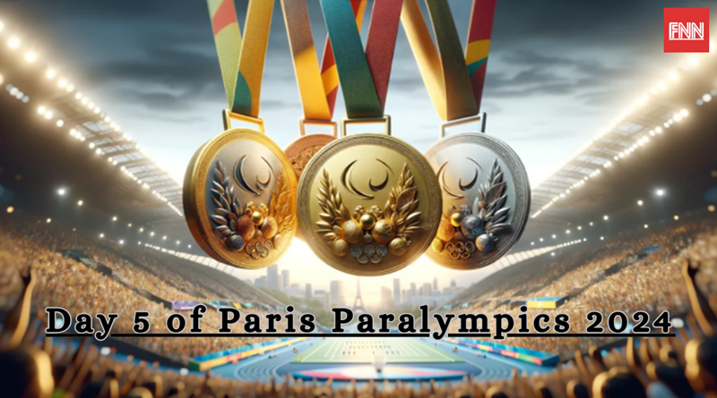 India shines on Day 5 of Paris Paralympics 2024 with Sumit Antil and Nitesh Kumar’s victories.