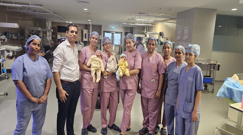 At 46, a Diabetic and Hypertensive Mother Delivers 25-week Triplets with 2.5 kg Combined Weight through IVF— All Three Survive Without Complications at Amrita Hospital