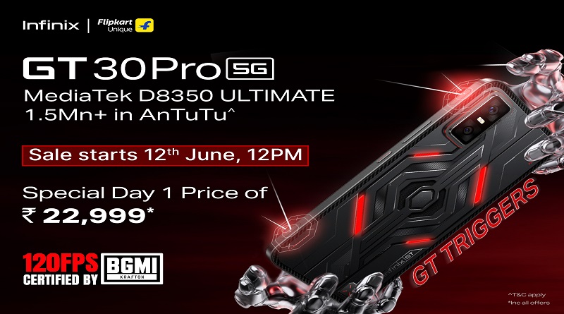 Infinix Launches GT 30 Pro Gaming Smartphone Featuring Segment-FirstShoulder Gaming Triggers and 120FPS BGMI Support Certified by Krafton