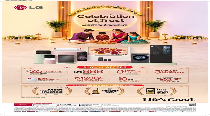 LG Electronics India Announces “Celebration of Trust” Diwali Offers on Home Appliances and Consumer Electronics LG Electronics India Announces “Celebration of Trust” Diwali Offers on Home Appliances and Consumer Electronics